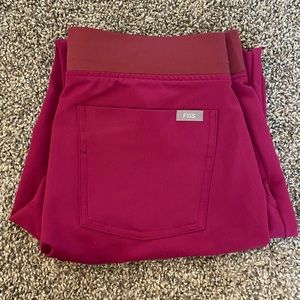Figs Women’s Dark Magenta Zamora - Petite Jogger Scrub Pants